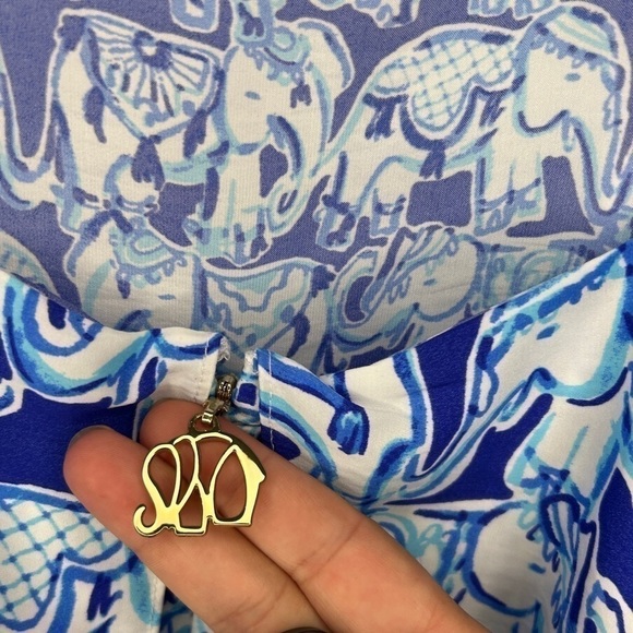 🐘💖 Lilly Pulitzer Celyn Elephant Print Romper Size 6 - Picture 5 of 9